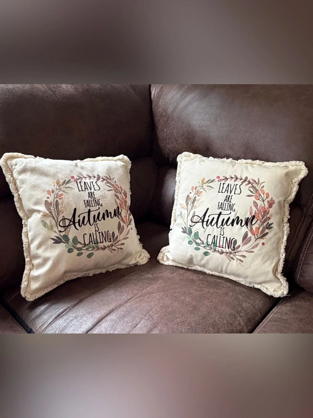 Autumn Is Calling Decorative Throw Pillows Set of 2